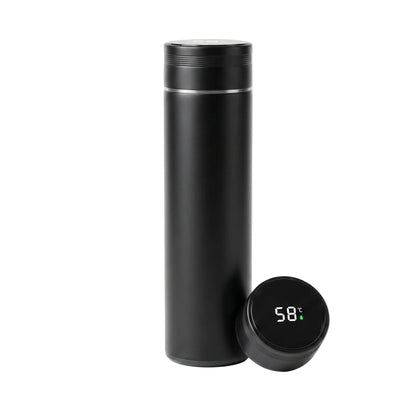 Bouteille thermique inox noire avec affichage LED de température, Season House