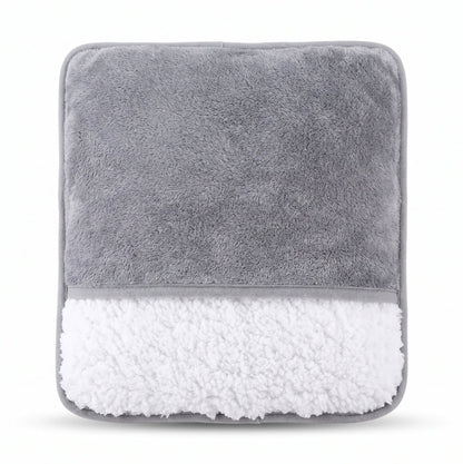 Chauffe-pieds polaire USB gris douillet, vue de détail, Season House