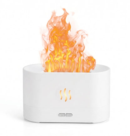 Diffuseur humidificateur à effet flamme blanc pur, Season House