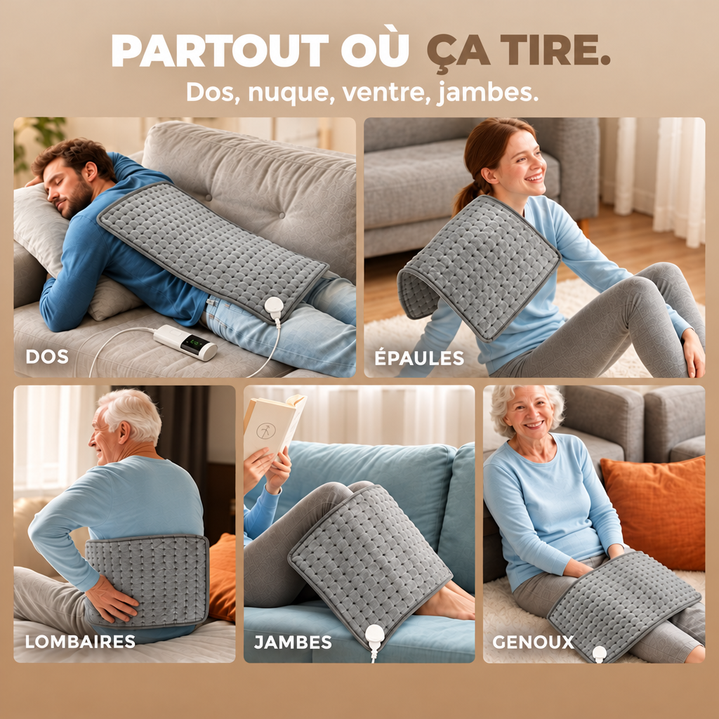 Coussin chauffant Paddy™ pour le dos, la nuque, le ventre et les jambes