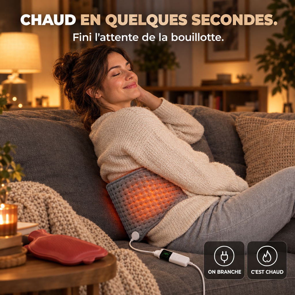 Coussin chauffant Paddy™ chaud en quelques secondes